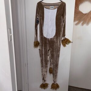 Tipsy Elves Tan Furry Costume Jumpsuit